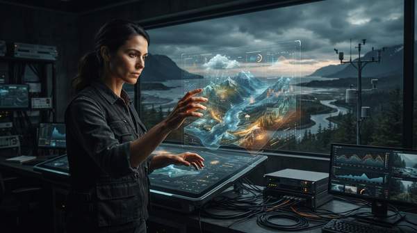 Editorial illustration for From Sensors to Forecasts: How AI-Powered Digital Twins Turn Environmental Data into Prediction